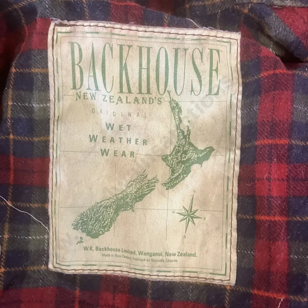 Oilskin Hooded Coat Backhouse New Zealand Brand Size 44 Image 1++