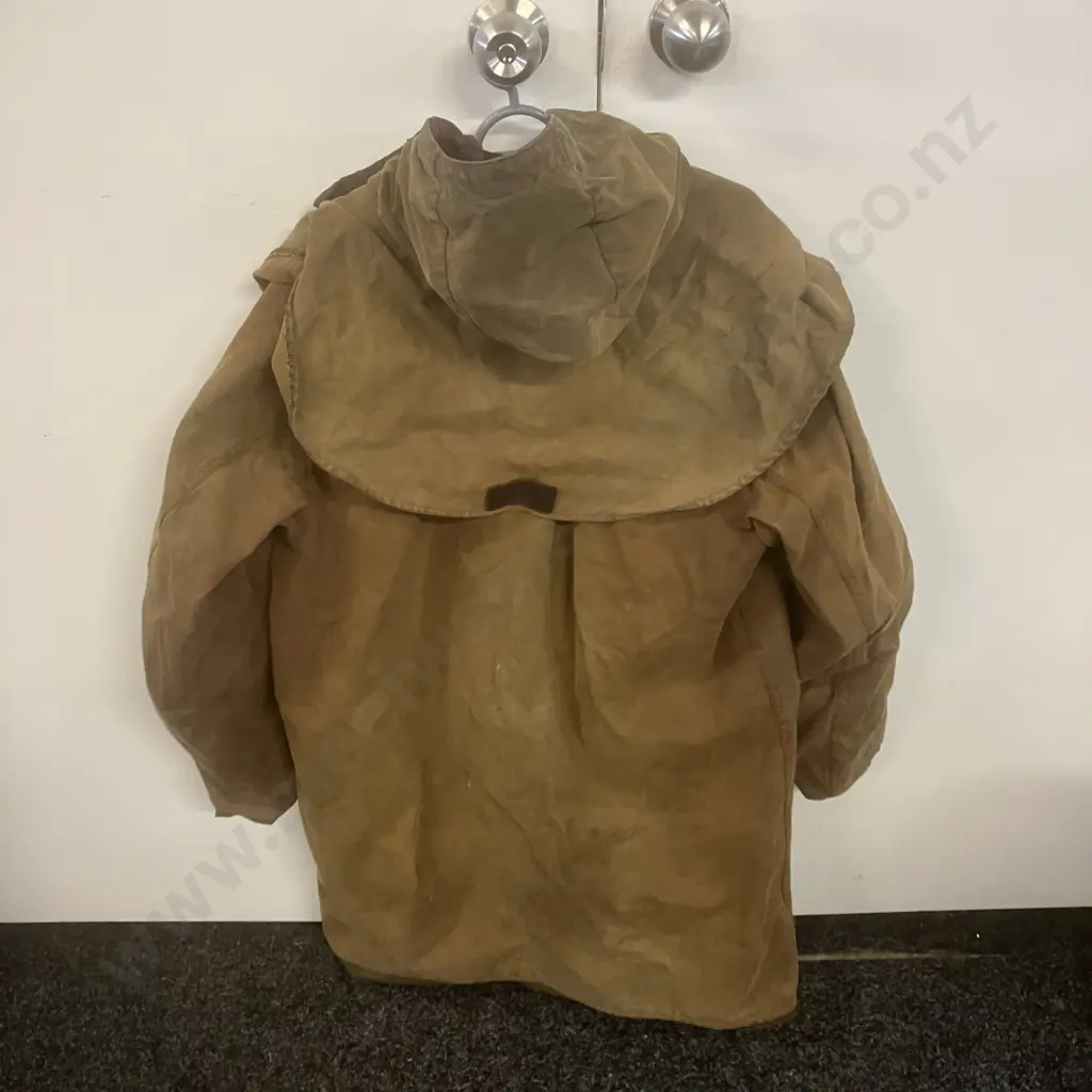 Oilskin Hooded Coat Backhouse New Zealand Brand Size 44 Image 1++