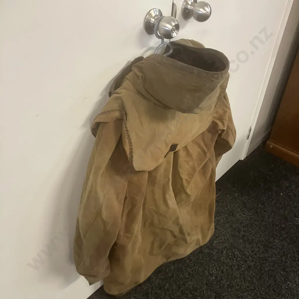 Oilskin Hooded Coat Backhouse New Zealand Brand Size 44 Image 1++
