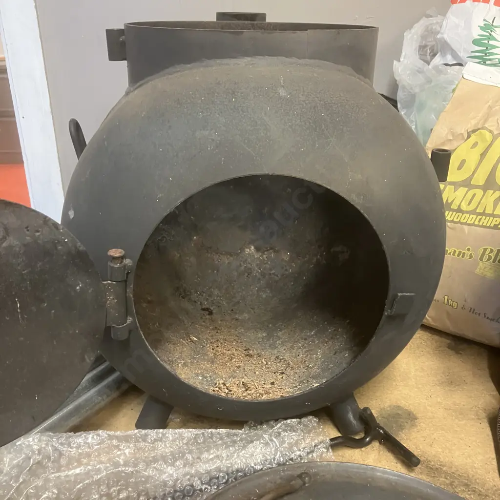 Ozpig Series 2 Portable Wood Fire Stove BBQ Heater With Bag, Charcoal, Wood Chips Etc In Basecamp Carry Bag Image 1++