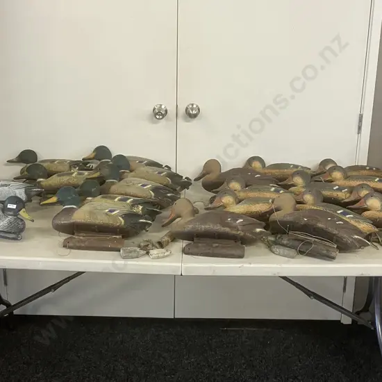 21 Assorted Duck Decoys, Some Lead Weights