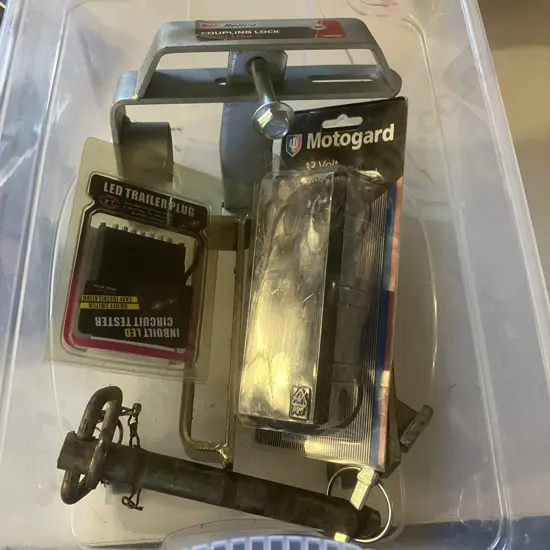 Box Lot, Trailer Coupling Locks, Etc