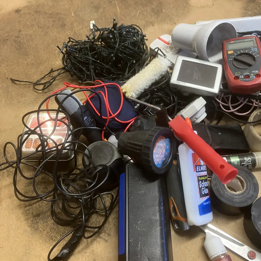 Box Lot Electrical, Leads, Tape Etc Image 1++