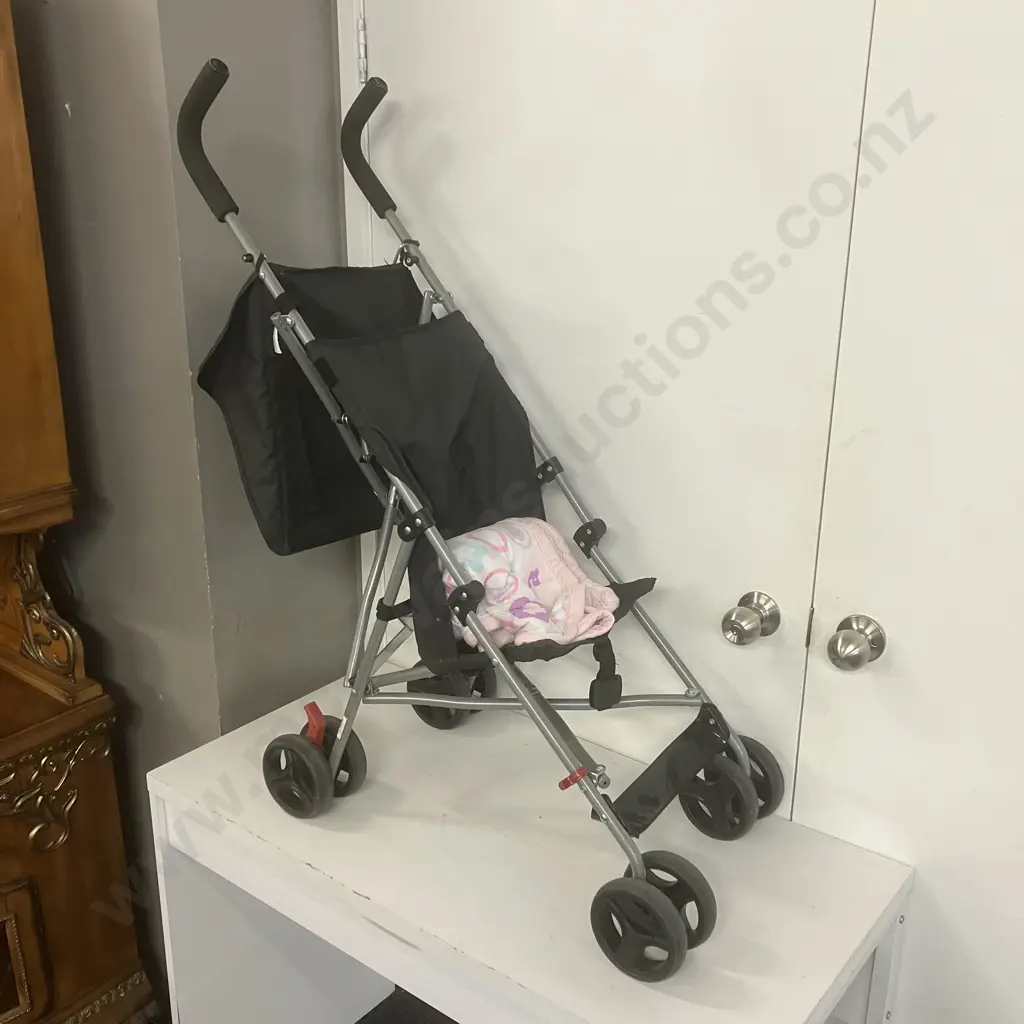 Black Anko Babies Stroller With Blanket Image 1++