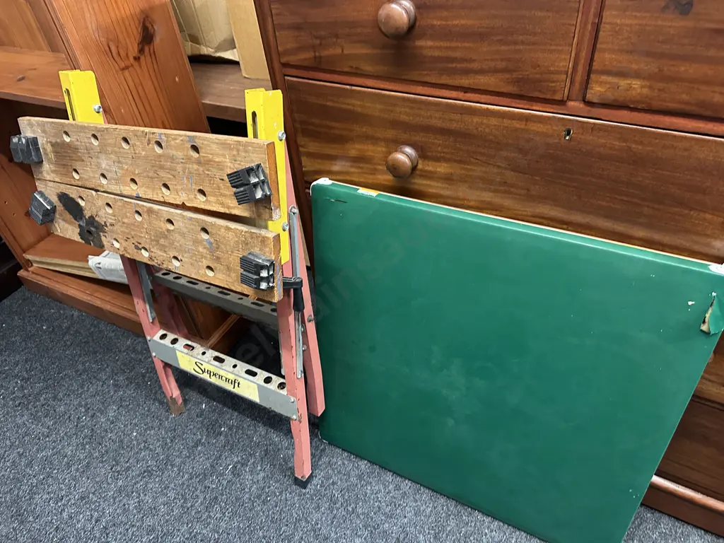Supercraft Work Bench & Vintage Card Table Image 1++