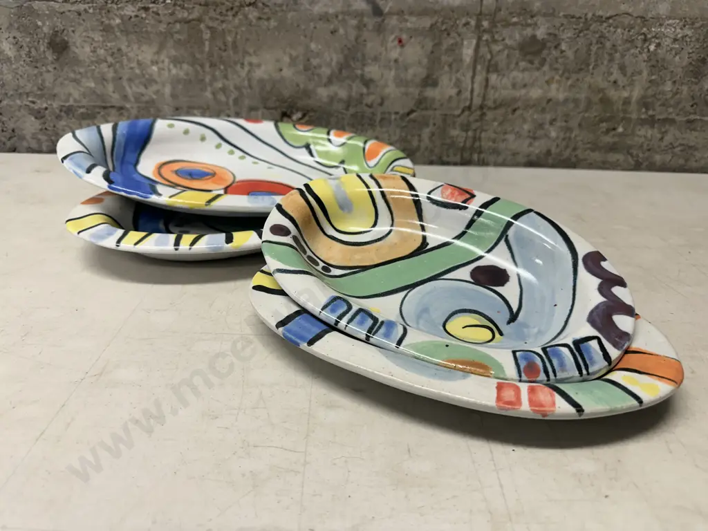 Vintage Oval Multi Coloured  Serving Dishes  Image 1++