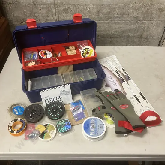 Tackle Bow With Fly Fishing Items Etc