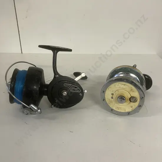 Vintage K.P.Morritt's Intrepid 'Surfcast' Fishing Reel Made In England With French Made Garcia Mitchell Fishing Reel