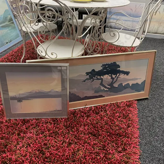 2 x Framed and Glazed Prints of Lake Scene and a Treescape