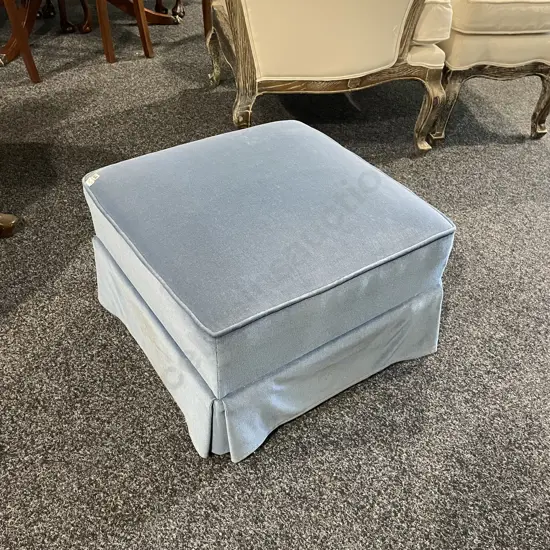 Vintage Square Blue foot stool/Ottoman