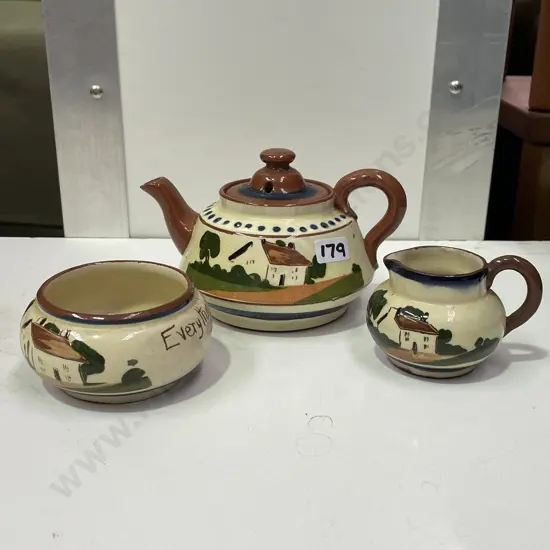Devon Mottoware 3 piece Teaset