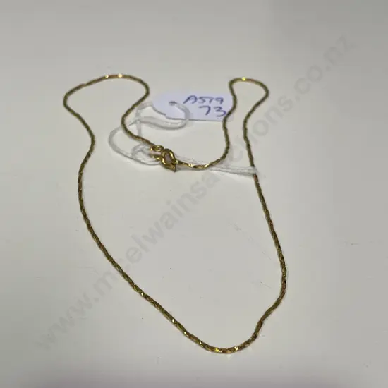 Fine Gold Coloured Chain. Stamped