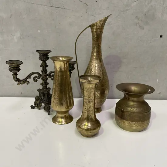Assortment of Vintage Brassware