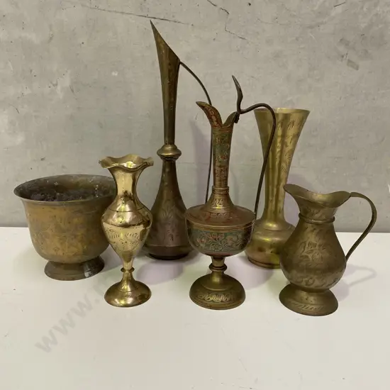 Assortment of Vintage Brassware