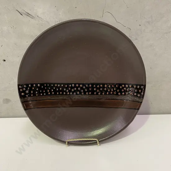 Large Morris and James Art Pottery Charger/Platter. Dia37cm