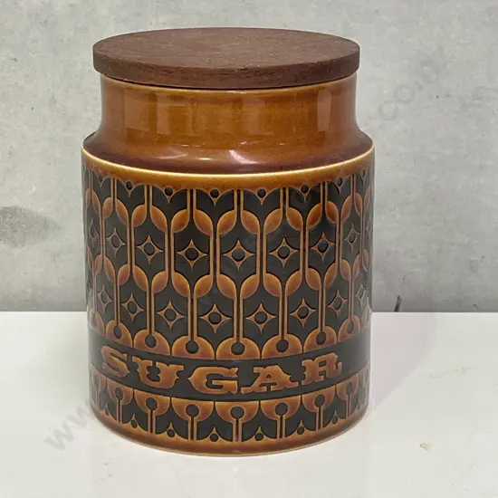 Hornsea Heirloom Sugar Cannister with wooden Lid. H16cm
