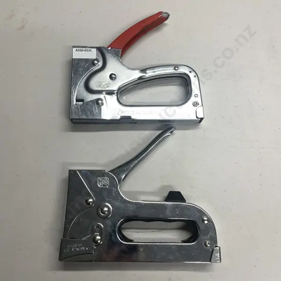 Pair of Silver Gun Staplers
