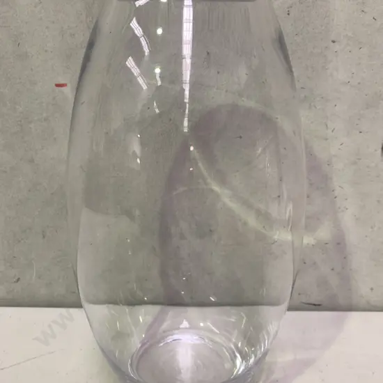 Tall Clear Glass Vase, H35cm