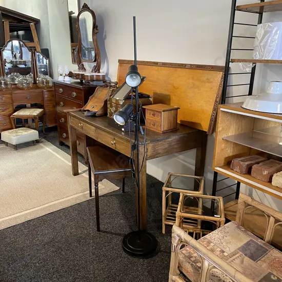 Freestanding Modernist Dual Black Floor Lamp