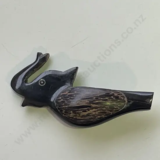 Vintage Carved Horn Elephant Whistle