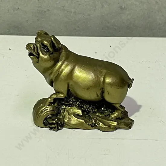 Gilded Pig Ornament