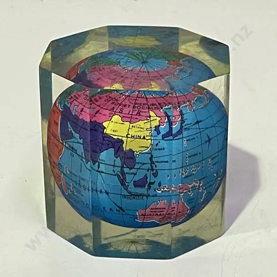Internal World Globe Paperweight