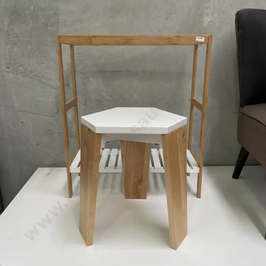 Freedom Shelving Unit with Freedom Tri-footed Stool