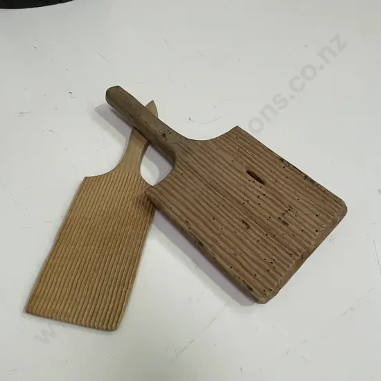 Vintage Wooden Butter Paddles (one with treated borer)