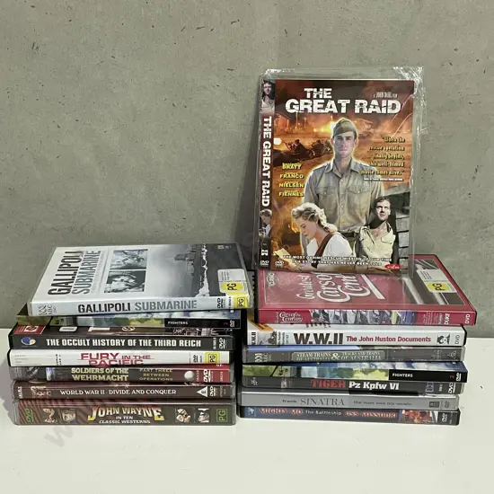 Assorted DVD's - mainly War themed