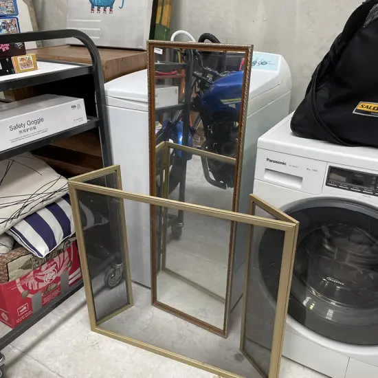 Vintage Ornate Framed Mirror with Fire Screen