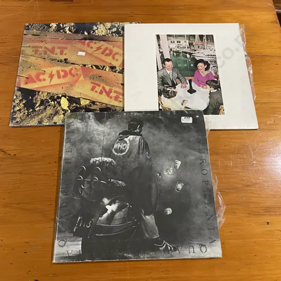 LP's - The Who, Led Zepplin, AC/DC