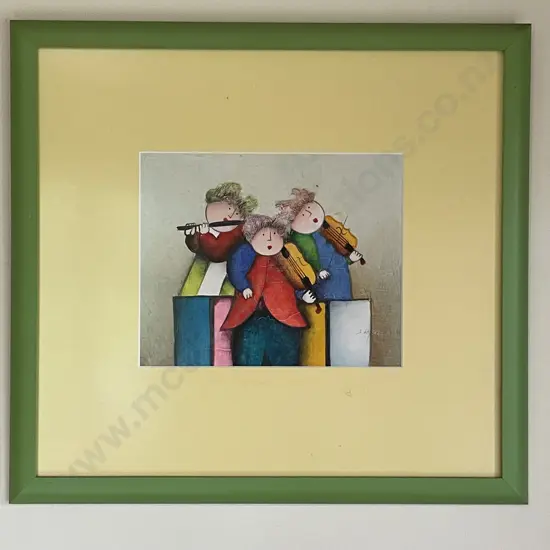 Framed Artwork of Musicians