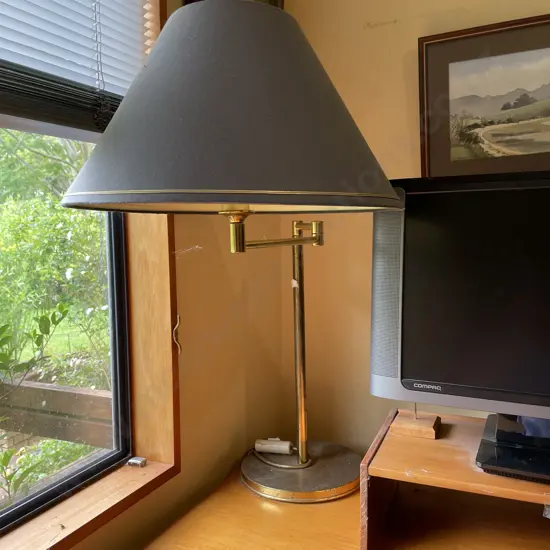 Vintage Brass Desk Lamp