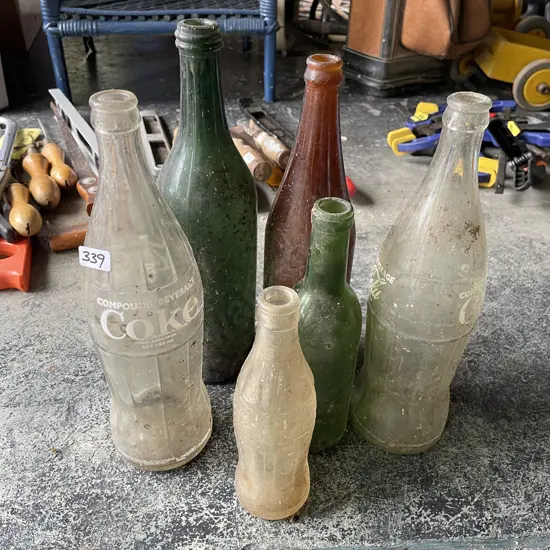 Vintage Bottles incl Coke Bottles