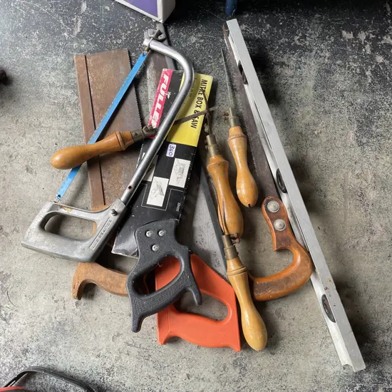 Hand Saws, Level etc