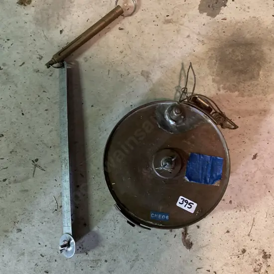 Nz made Spring Balance with Antique Copper Surveyors Tape