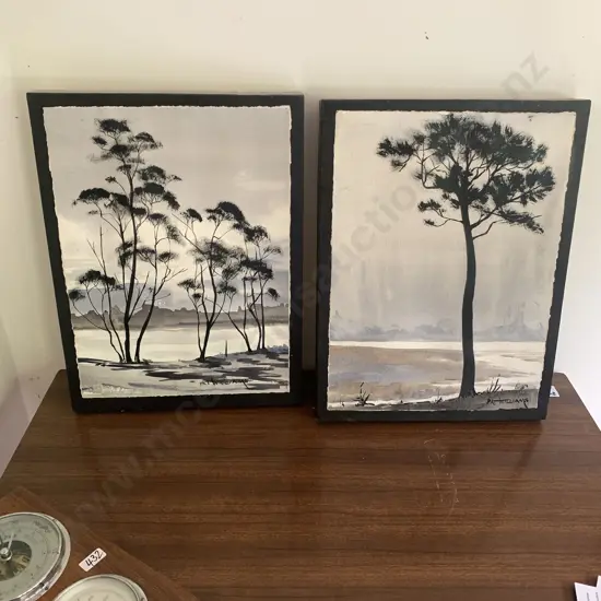 Pair of Original Pat Williams Artworks. 31 x 40cm
