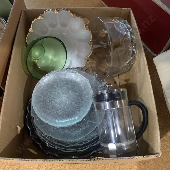 Box of assorted Vintage Glass