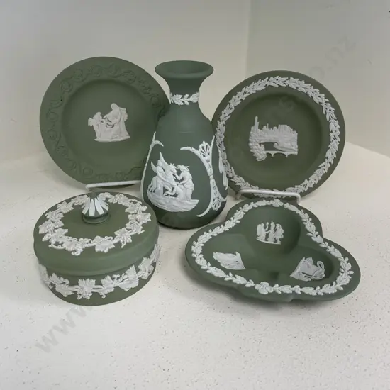 Wedgwood Green Jasperware Assorted Items