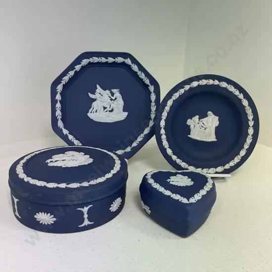 Wedgwood Dark Blue Jasperware Assorted Items