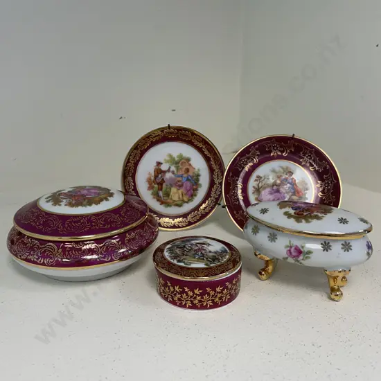 Assorted Limoges (af to large round pot)