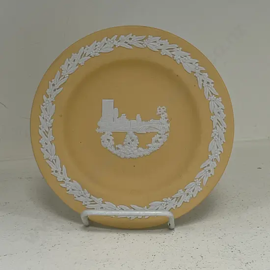 Wedgwood Jasperware Small Yellow Dish Dia11.5cm