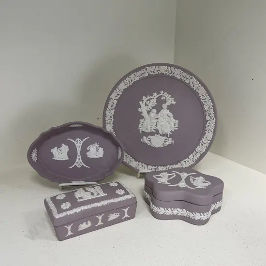 Wedgwood Jasperware Assorted Mauve Coloured items