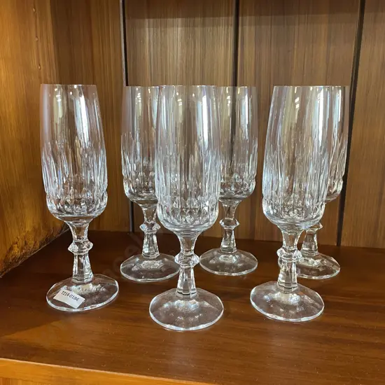 Set of 6 Champagne Flutes