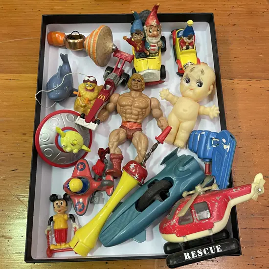 Box Lot of Assorted Vintage Toys