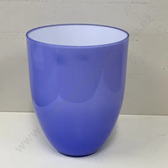 Mid Century Style Mauve Vase with white interior