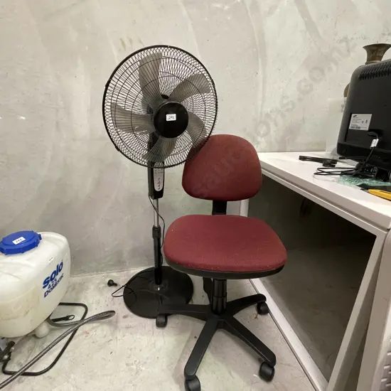 Living and Co Standing Fan with Office Chair