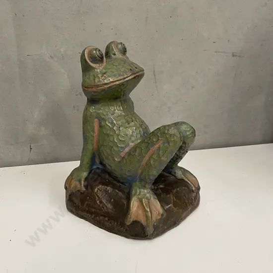 Terracotta Frog garden ornament H28cm
