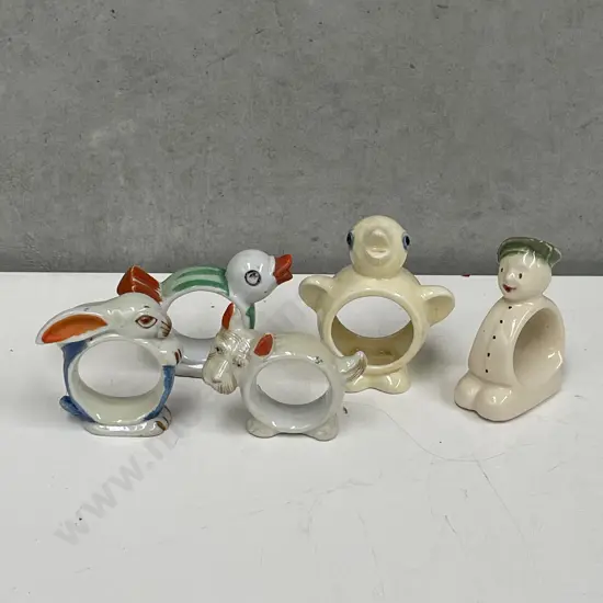 Vintage Assortment of Figural Serviette Rings