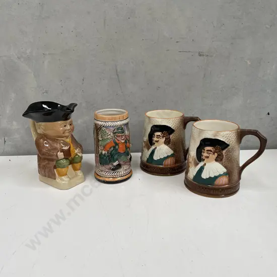 Vintage Wood and Sons Toby, 2 x Falconware Tankards with Stein